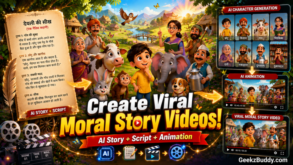 How to Create Viral Hindi Animated Moral Story Videos with AI